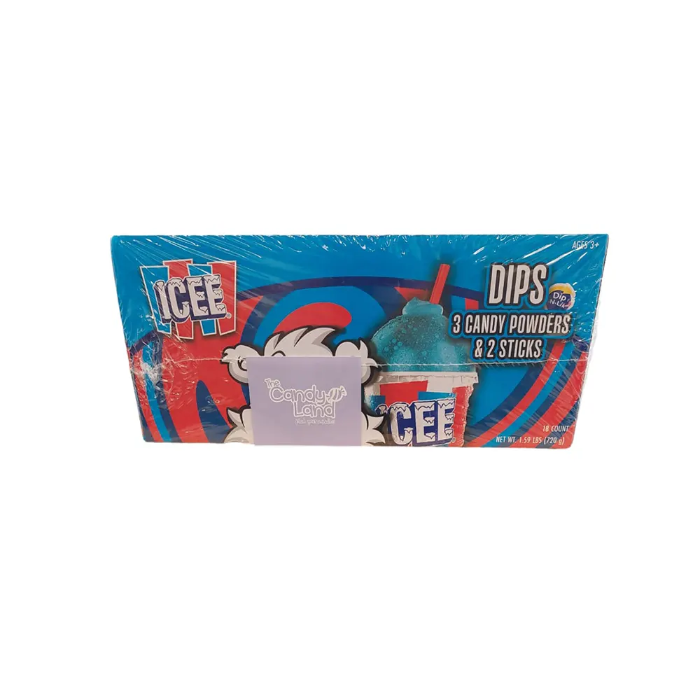 ICEE DIPS 3 CANDY POWDERS & 2 STICKS 1.41OZ