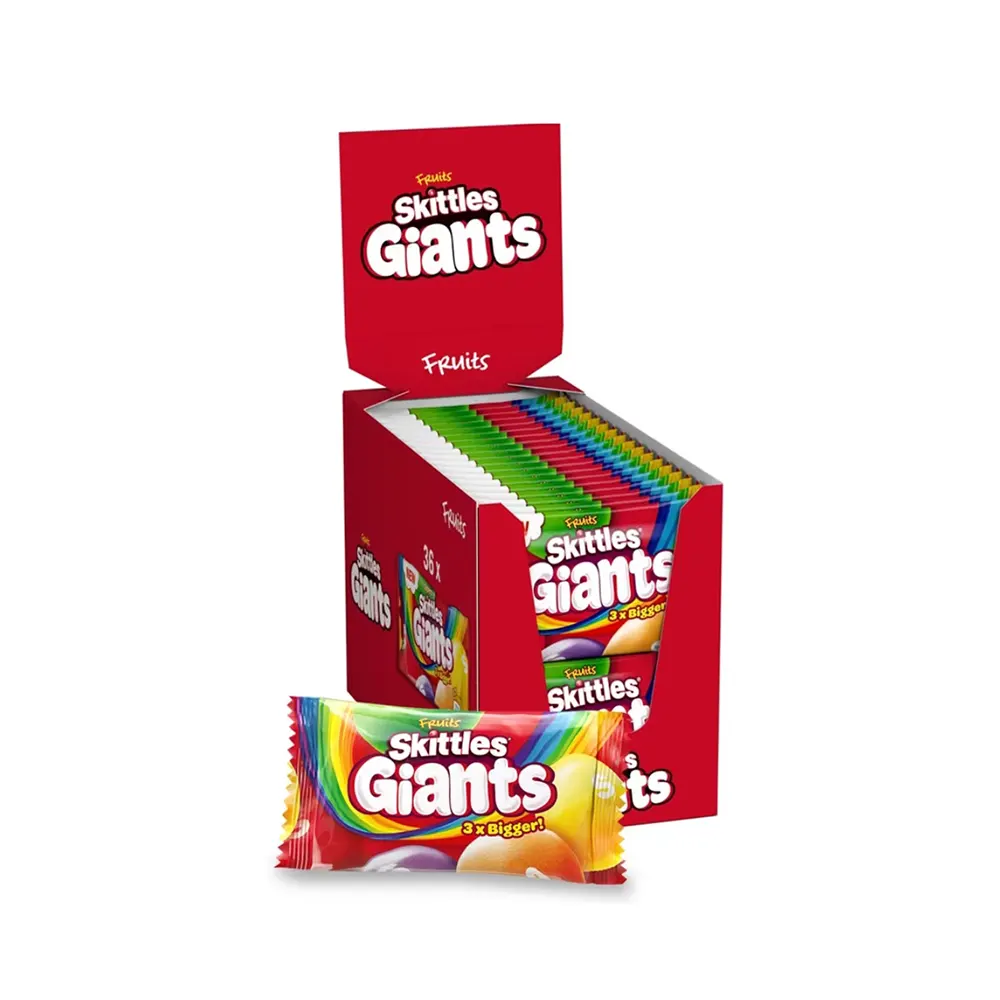 SKITTLES GIANTS GOOEY FRUITS SWEETS BAG 14X109G