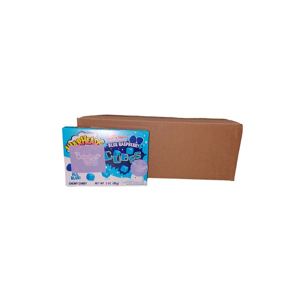 WARHEADS CUBES BLUE RASPBERRY VIDEO BOX 3OZ