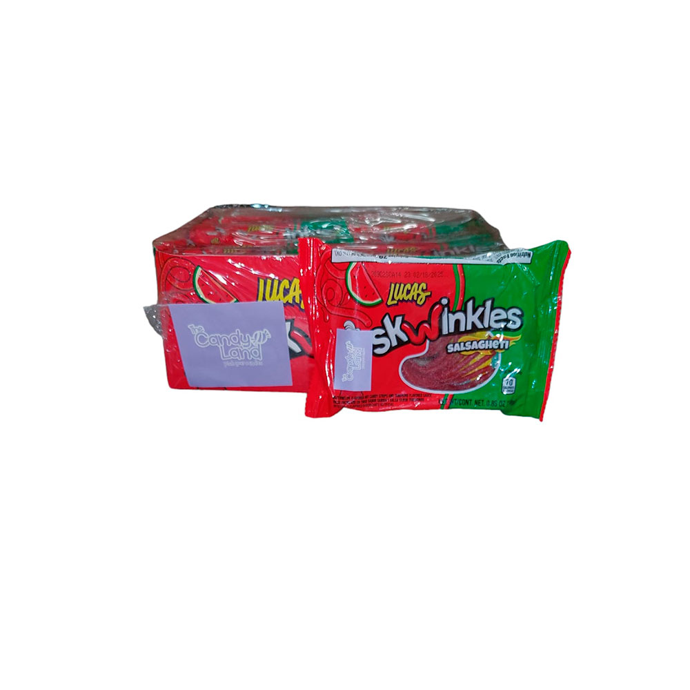 LUCAS SKWINKLES GUSANOS SALSAGHETI WATERMELON 0.85 OZ