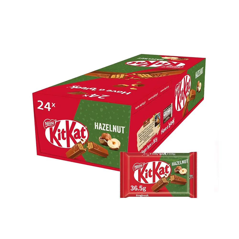 NESTLE KIT KAT 4F HAZELNUT BAR 24X42G