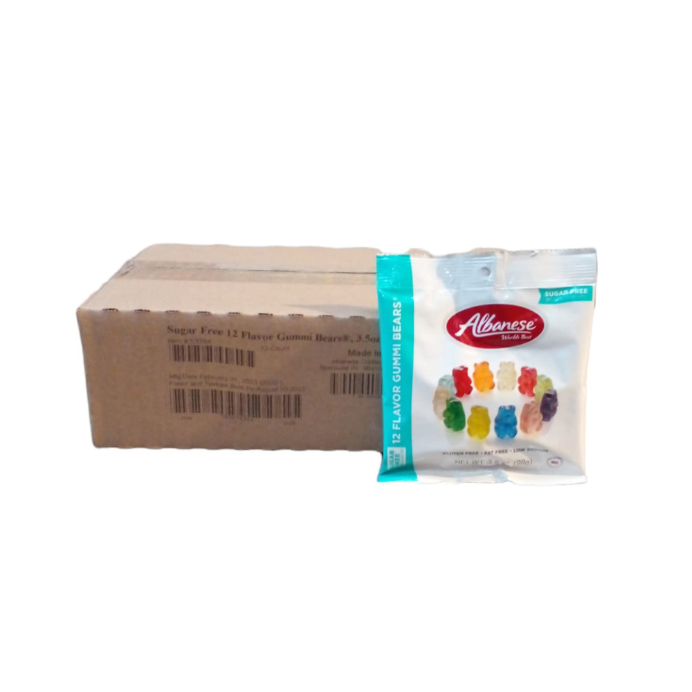 ALBANESE 12 FLAVORS GUMMI BEARS SUGAR FREE 3.5OZ