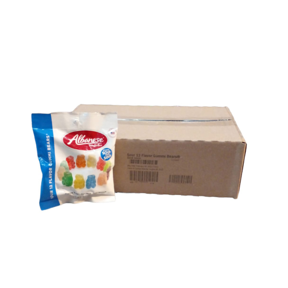 ALBANESE SOUR 12 FLAVORS GUMMI BEARS 3.5OZ
