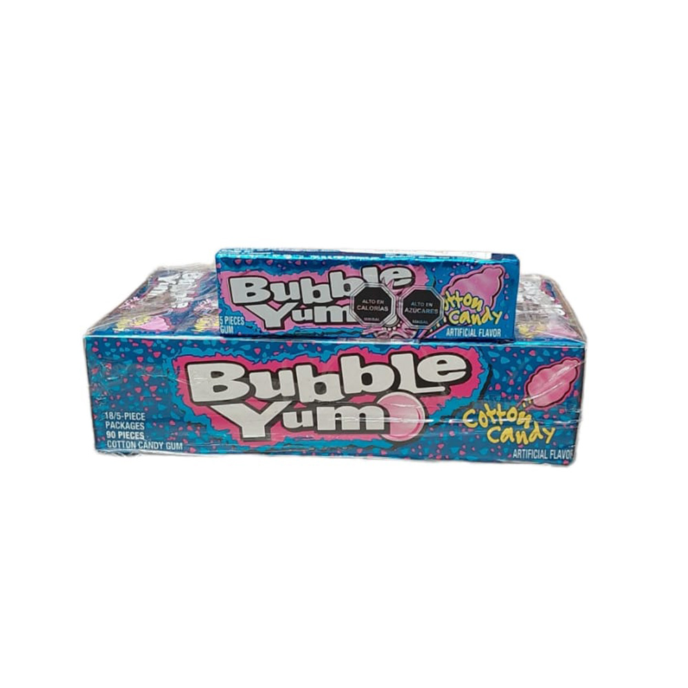 BUBBLE YUM COTTON CANDY 5PIECES 1.4OZ