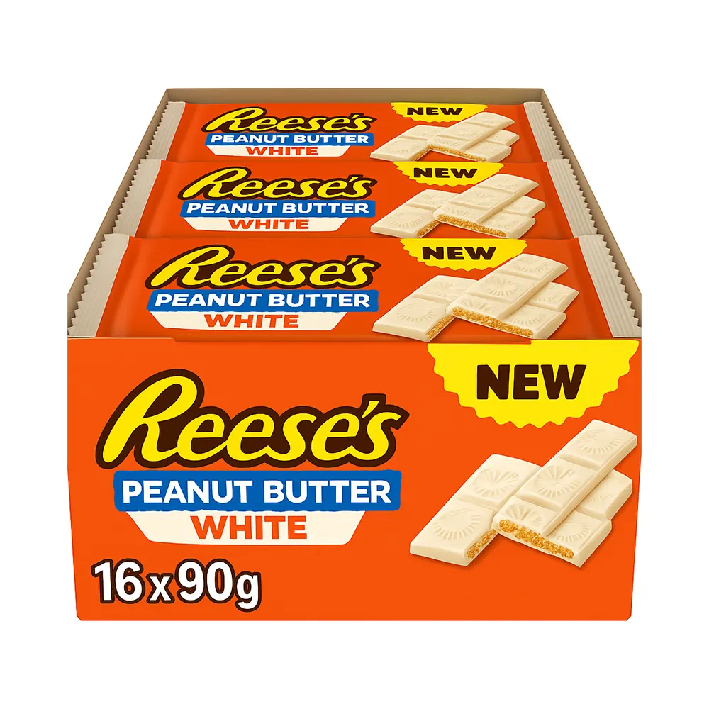 REESE'S PEANUT BUTTER WHITE BAR 16X90G