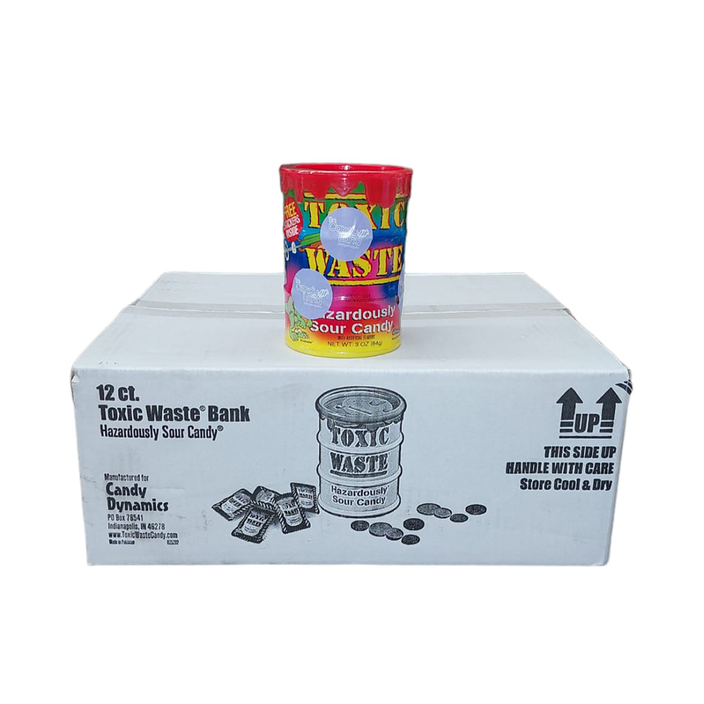 TOXIC WASTE HAZARDOUSLY SOUR CANDY BANK 3OZ