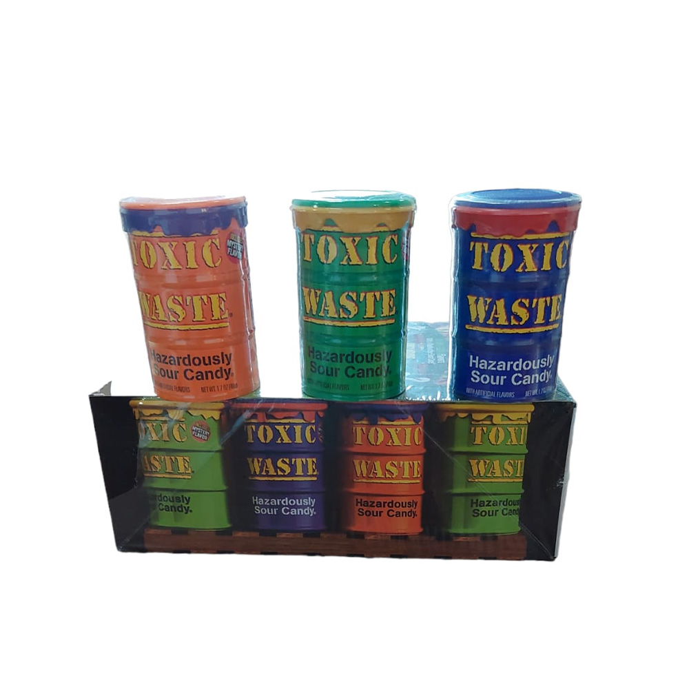 TOXIC WASTES COLORED SOUR CANDY 1.7OZ