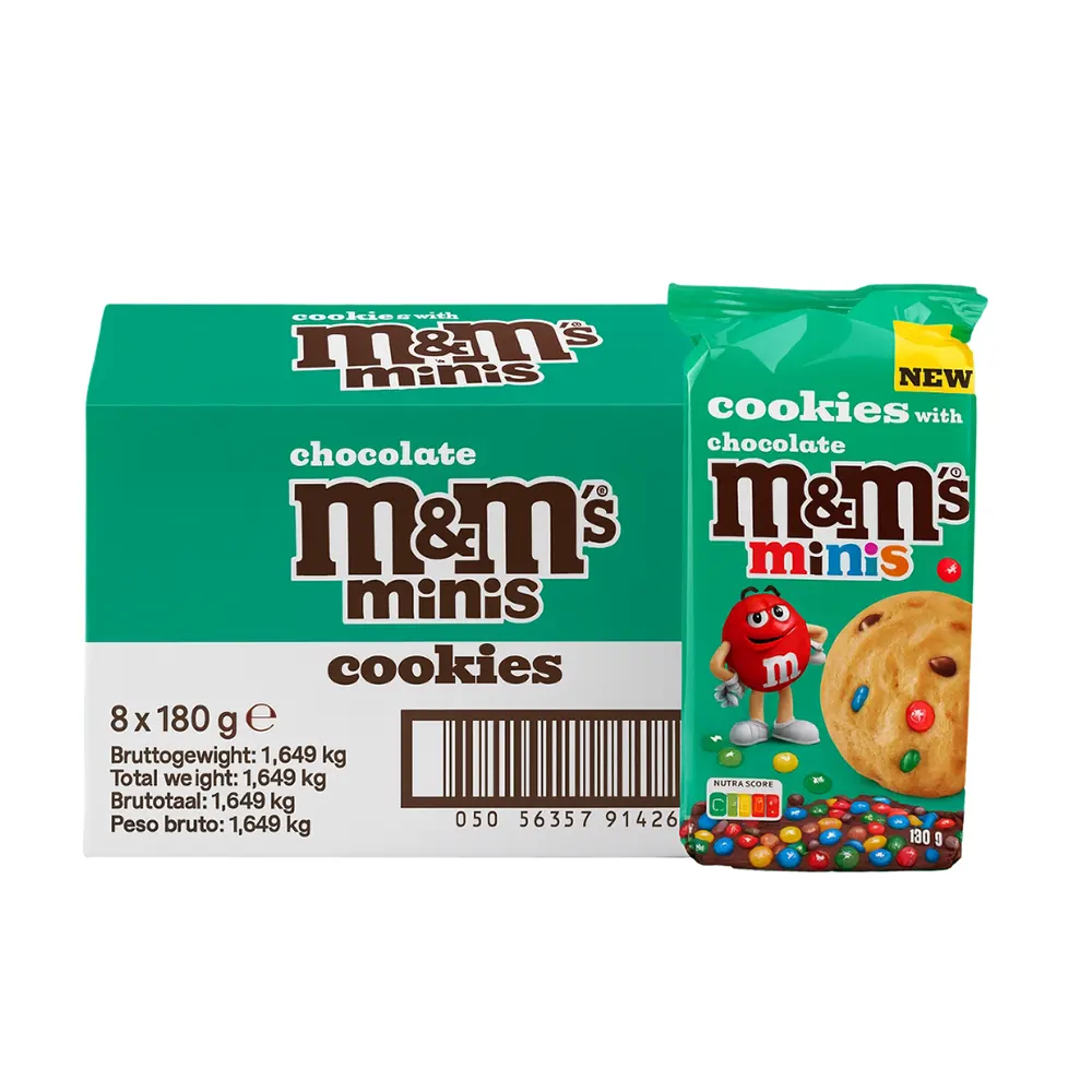 M&M MINI CHOCLATE COKIES 8x180G