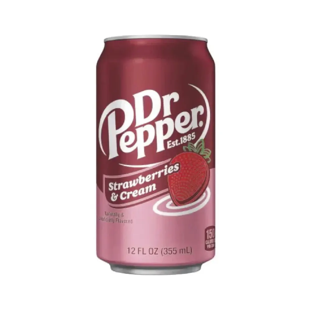 DR PEPPER STRAWBERRY & CREAM 12U 355ML - Imagen 2